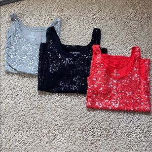 (3) Old Navy Sparkly Tank Top bundle